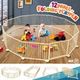 12 Panel Large Baby Child Safety Natural Wood Playpen Indoor Outdoor Play Centre