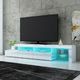 New 3 Drawer TV Table Stand Cabinet LED Entertainment Unit High Gloss Front 240cm White