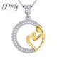 Poly Mother's Love  Pendant  S925 Sterling Silver  3AAA Cubic Zirconia Necklace for Women gift for Mother Wife Mom  Grandma Girlfriend