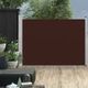 Patio Retractable Side Awning 100x500 cm Brown