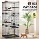 Large Cat Cage House Pet Crate Rabbit Bunny Hutch Ferret Kennel Playpen Home Wired 5 Tiers