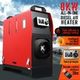 All in One 12V 8kW Diesel Air Heater w/ LCD Intelligent Voice Remote Control - Black & Red