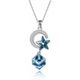 S925 Sterling Silver Star and Moon Necklace