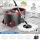 Dr Fussy 360 Degree Spin Rotating Mop and Bucket Set with Wheels and 4 Microfibre Mop Heads