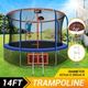 Genki 14ft Round Kids Trampoline with Safety Enclosure & Basketball Hoop