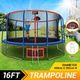 Genki 16ft Round Kids Trampoline with Safety Enclosure & Basketball Hoop
