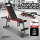 Genki Adjustable Weight Bench Fitness FID Bench Home Gym Black & Red