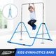 Genki Horizontal Gymnastics Bar for Kids Height Adjustable Training Kip Bar Blue