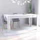 Dining Table High Gloss White 160x80x76 cm Chipboard