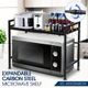 2-Tier Expandable Microwave Oven Rack Stand Steel Kitchen Rack Shelf Cabinet