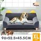 Petscene Flannelette Pet Bed Dog Cat Couch Sofa Lounge with Ears & Legs