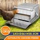 Auto Chicken Feeder Poultry Feeding Trough Spill-Proof Galvanized Steel Tread Plate 12KG