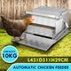 Auto Chicken Feeder Galvanized Steel Poultry Automatic Feeding Trough Spill-Proof Tread Plate 10KG