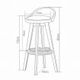 4x Levede Fabric Swivel Bar Stool Kitchen Stool Dining Chair Barstools Grey