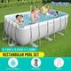 Bestway Rectangular Above Ground Swimming Pool Portable Backyard Pool with Pump