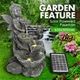 Fairy 4-Tier Solar Water Fountain Garden Features Outdoor Bird Bath With Led Light