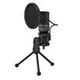 USB Gaming Microphone,Computer Condenser PC Mic with Tripod Stand and Pop Filter(Black)