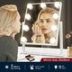 Hollywood Style Makeup Mirror Lighted Vanity Mirror 9 LED Lights Adjustable Brightness Maxkon