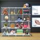 16 Cubes Wire Storage Shelf Cabinet DIY Metal Modular Organizer Rack White