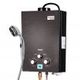 Thermomate Outdoor Water Heater Gas Camping Portable Tankless Hot Shower - Black