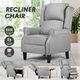 Luxury Recliner Chair Armchair Single Sofa Padded Fabric Couch Lounge Living Room Furniture