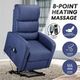 Linen Fabric Massage Chair Electric Recliner Sofa Couch Armchair OKIN Lift Motor