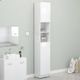 Bathroom Cabinet High Gloss White 32x25.5x190 cm Chipboard