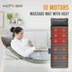 Heated Vibration Massage Mat 10 Vibrating Motor Massage Therapy Pad