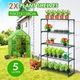 2x 5 Tier Plant Shelves Greenhouse Supplies Plant Stand Metal Shelving