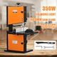 350W Bandsaw Wood Cutting Band Saw Blades Vertical Table Portable w/ LED Work Light