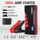 2000AMP Portable Jump Starter Car Battery Charger 12V with LCD Screen