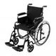 EQUIPMED 24 Inch Folding Wheelchair Foldable Manual Portable Brakes Wheel Chair