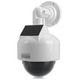 Solar Energy Realistic Dummy Dome Camera Surveillance Security with CCTV Sticker Blinking Red LED Light