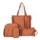 Womens Handbag 4pcs Set Leather Shoulder Bag Totes Messenger Bag
