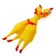 Chic Cute Screaming Chicken Pet Toys Squeaker Rubber Yellow Color
