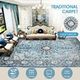 Navy Blue Rugs Soft Carpet Floor Rug Allover Traditional Persian Mat 120 X 160CM