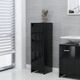 Bathroom Cabinet Black 30x30x95 cm Chipboard