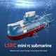 Mini RC Submarine Toy Waterproof Swim Diving in Water Tank Tube Kids Gift (Blue)