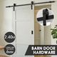 2.4m Sturdy Steel Sliding Barn Door Hardware Kit for Interior Home Office Closet
