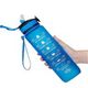 Motivational Drinking Water 1L Bottle with Time Marker & Straw -Col.Blue