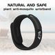 Mosquito Insect & Bug Repellent Wristband - Waterproof, Outdoor Pest Repeller Bracelet w/Natural Essential Oils (black)