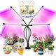 Grow Light for Indoor Plants - Upgraded Version 80 LED Lamps with Full Spectrum & Red Blue Spectrum,  Timer, 10 Dimmable Level, Adjustable Gooseneck