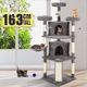 Cat Scratching Post Climbing Pole Tower Tree Playhouse Center w/ Scratcher Condo House Ladder Toys 163cm Tall 5 Levels