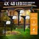4x 40 LED Solar Powered Garden Lights Outdoor Security Sensor Spotlight