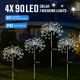 4x Solar Firework String Lights Garden Feature LED Light Sensor Night Lamp Cold White
