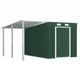 Garden Shed with Extended Roof Green 336x270x181 cm Steel