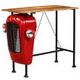Tractor Bar Table Solid Mango Wood Red 60x120x107 cm