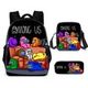 Among Us Game Crewmate Backpack Pencil Case Satchel for Kids Boys Teenager School Book Bag Set
