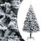 Artificial Christmas Tree with Flocked Snow Green 240 cm PVC