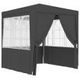 Professional Party Tent with Side Walls 2.5x2.5 m Anthracite 90 g/m²